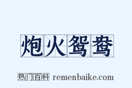 炮火鸳鸯是什么意思的图片